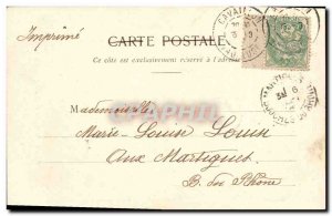 Old Postcard Fantaisie Map Clover