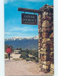 Pre-1980 PICKUP TRUCK WITH CAMPER CAP AT LOOKOUT Reno - Virginia City NV hn4294