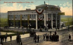 Corey AL Bank & Hotel Street Scne c1910 Postcard