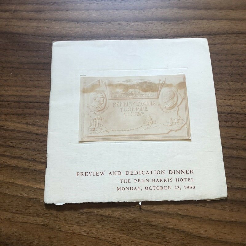 PREVIEW DINNER PROGRAM Penn Harris Hotel Harrisburg PA Booklet Vintage 1950s