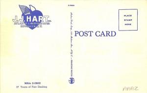 Brooklyn NY J. J. Hart Ford Car Auto Dealership Postcard