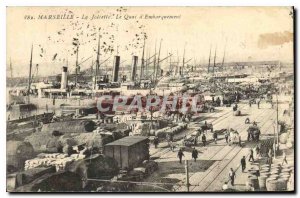 Old Postcard Marseille Joliette Pier Boarding