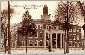 Wallace Hall, Monmouth College, Monmouth IL c1910 Vintage Postcard U40