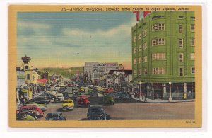 Avenida Revolucion, Hotel Nelson, Tijuana, Mexico ! Vintage Autos !