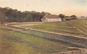 HENDERSON HARBOR NY~TOWN HALL~ALBERTYPE HAND-COLORED POSTCARD