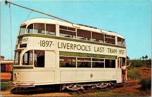 VINTAGE POSTCARD SEASHORE TROLLEY MUSEUM KENNEBUNKPORT MAINE #293 LAST TRAM