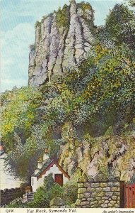 Herefordshire Postcard - Yat Rock - Symonds Yat - [An Artist's Impression] A5135