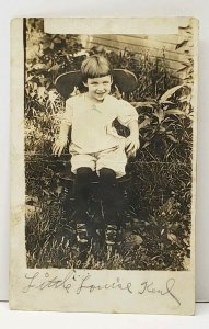 RPPC Young Girl Little Louise Kent 1927 Postcard C6