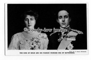 r2465 -  Alphonse XIII King of Spain, & Princess Ena of Battenburg - postcard