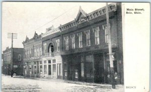 SCIO, Ohio OH   MAIN STREET Scene  Foster Building & Post Office 1908 Postcard