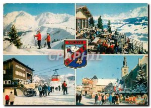 Modern Postcard Megeve Haute Savoie capital of Panorama Ski on Chateau Mont B...