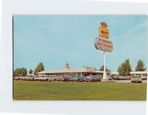 Postcard Robbins Restaurant & Best Western Hotel Vandalia Illinois USA