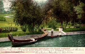 Seattle, Washington - Boating on Lake Washington, Denny-Blaine Park - in 1907