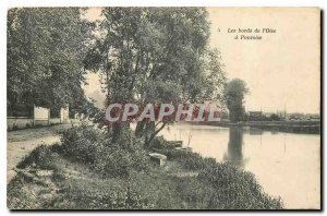 Old Postcard The edges of the Oise Pontoise