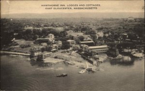 Cape Ann Massachusetts MA Hotel Birdseye View 1930s-50s Postcard