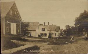 Winslows Mills ME Street View & Homes Real Photo Postcard c1910