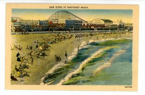 MA - Nantasket Beach. Roller Coaster, Amusements, Beach