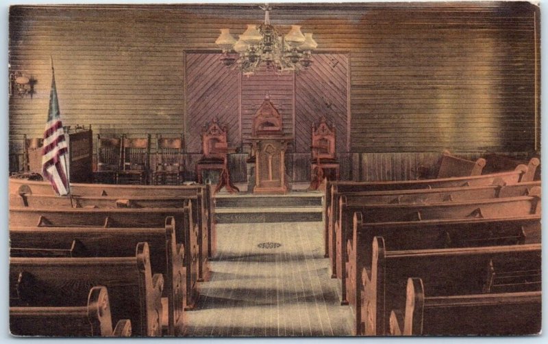 M-94242 Interior of Union Christian Church Plymouth Vermont