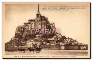 Normandy Mont Saint Michel Old Postcard South East Coast of Arrival & # 39A c...