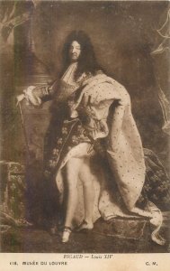 Fine art postcard painting Louvre Rigaud Louis XIV