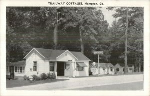 Hampton GA Trailway Cottages Postcard