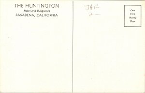 Huntington Hotel Bungalows Pasadena CA California Sunset Postcard VTG UNP Unused 