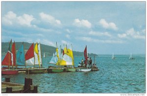 Sail Boating at Baddeck on the Cabot Trail, Cape Breton, Nova Scotia, Canada,...