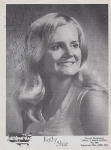 Kathy Shaw Country & Western Ohio Morrow County 70s Singer 10x8 Hand Signed Card