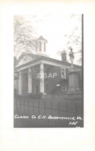 A45/ Berrysville Virginia Va Postcard RPPC Real Photo Clark County Court House