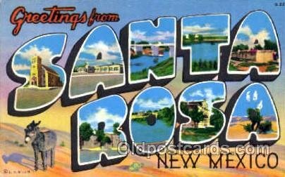 Greetings From Santa Rosa, New Mexico, USA Large Letter Town Unused 