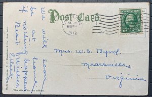 Vintage Postcard 1913 Public Library Norfolk Virginia