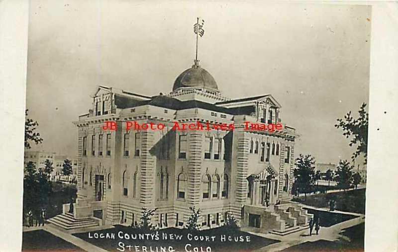 CO, Sterling, Colorado, RPPC, Logan County Court House, Fortner Photo