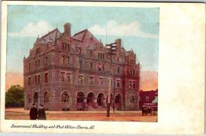 Postcard BUILDING SCENE Peoria Illinois IL AO7634