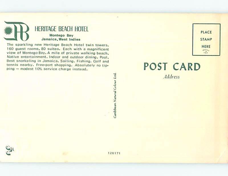 Pre-1980 HOTEL SCENE Montego Bay Jamaica F6479