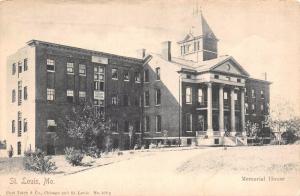 ST LOUIS, MO  Missouri    MEMORIAL HOUSE    c1900's Black & White UDB Postcard