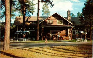 Blue Bell Lodge Custer State Park Rustic Dining Room Buffalo Land SD Postcard 