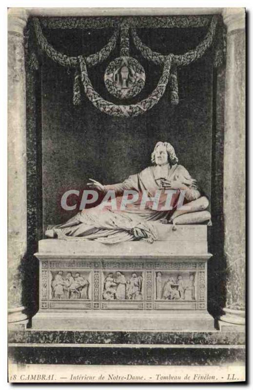 Old Postcard Cambrai Interior Tomb of Our Lady of Fenelon