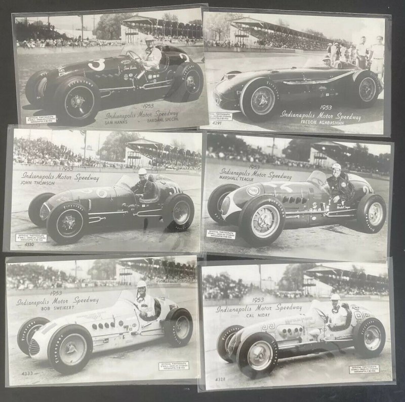 Mint Indy 500 Real Photo Postcard 33 Starters 1953 Indianapolis Motos Speedway