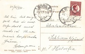 Romania 1931 Braila Harbor Bucegi ship Steamboat postcard