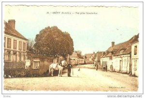 Vue Prise Grande-Rue, Man & A Horse, Blevy (Eure et Loir), France, 1900-1910s