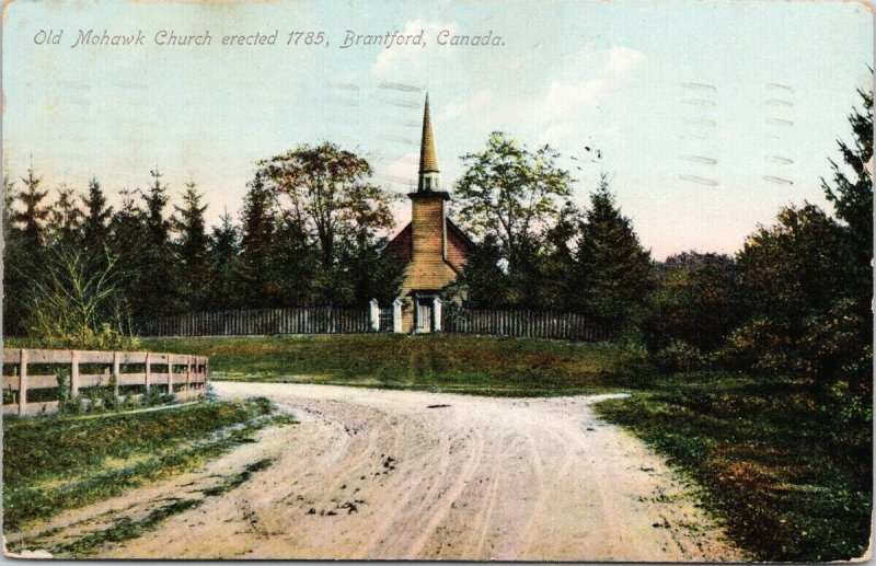 Mohawk Church Brantford Ontario ON Erected 1785 c1906 Postcard F49