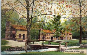 1940s Part of Pioneer Village Spring Mill State Park Mitchell IN Postcard