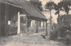 Laren North Holland Netherlands Woman using Water Pump Vintage Postcard AA56271