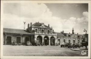 Moulins France La Gare RR Train Station Real Photo Postcard #2