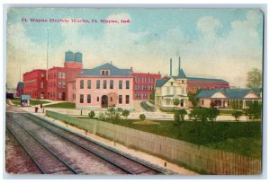 1911 Ft. Wayne Electric Works Fort Wayne IN Mrs. Jo Newcomer Stamp Postcard