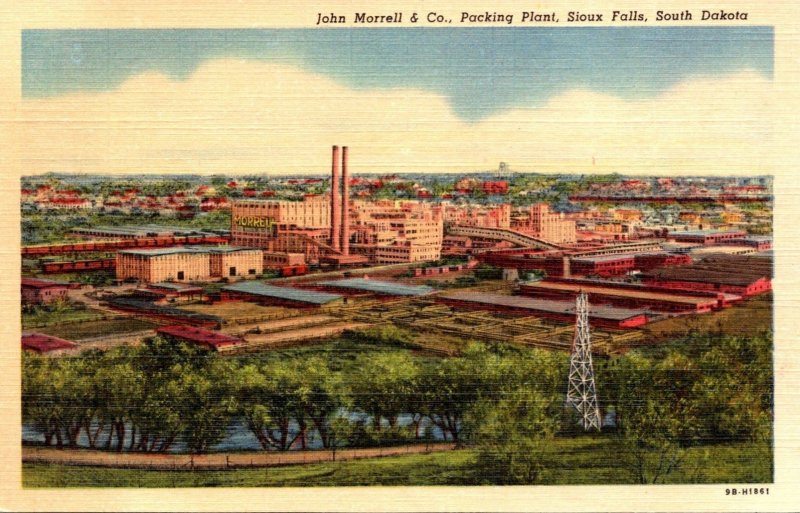 South Dakota Sioux Falls John Morrell & Company Packing Plant Curteich