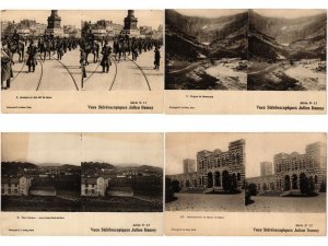 FRANCE 43 Vintage STEREO Postcards pre-1940 (L4479)