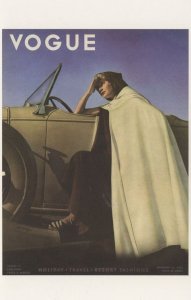 Caped Crusader Lady in 1934 Classic Car Magazine Photo Postcard