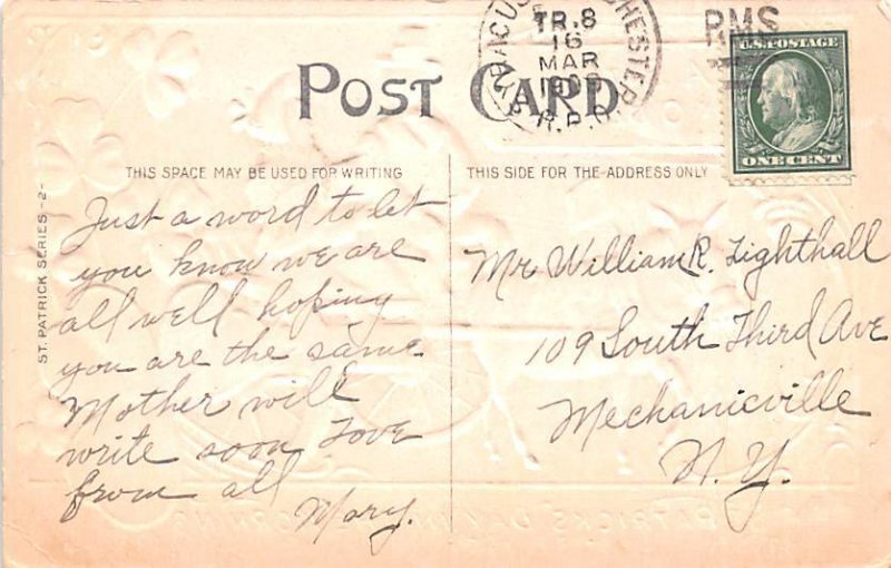 Saint Patricks Day  Saint Patricks Day Postcard