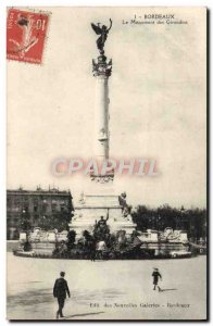 Old Postcard Bordeaux Girondins Monument